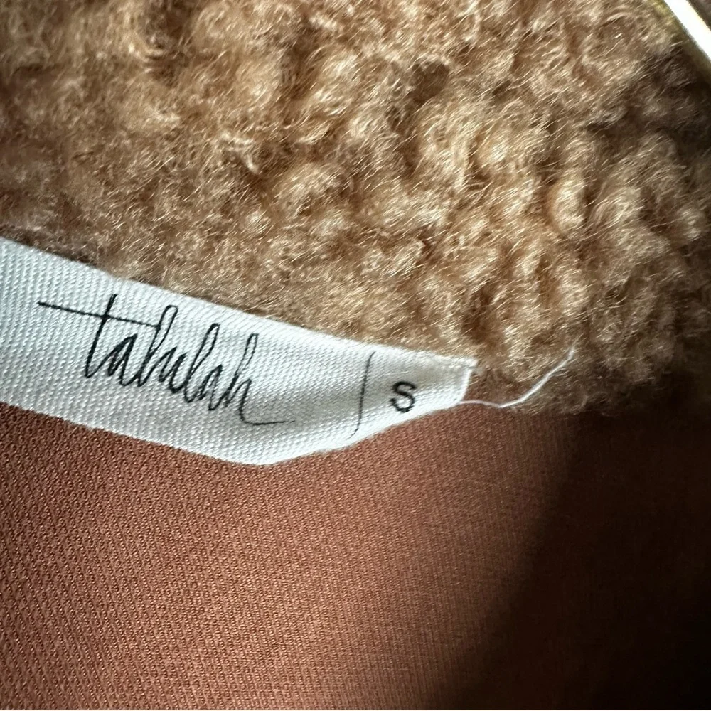 TALULAH Camel Sherpa Jacket Size S